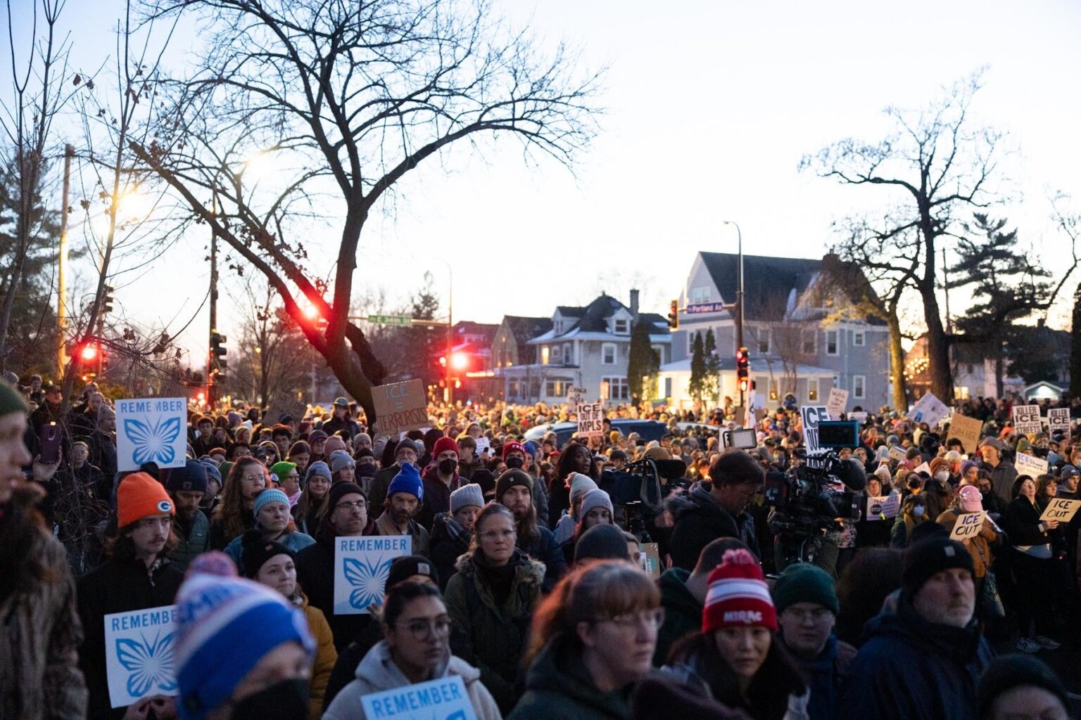 Thousands attend vigil for woman slain by ICE agent in Minneapolis