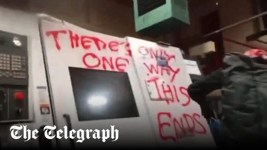 Pro-Palestinian activists smash up factory producing F-35 parts