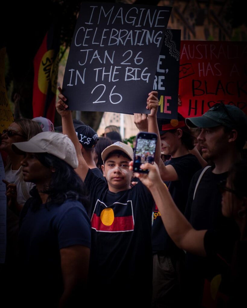 Protest march in Sydney today