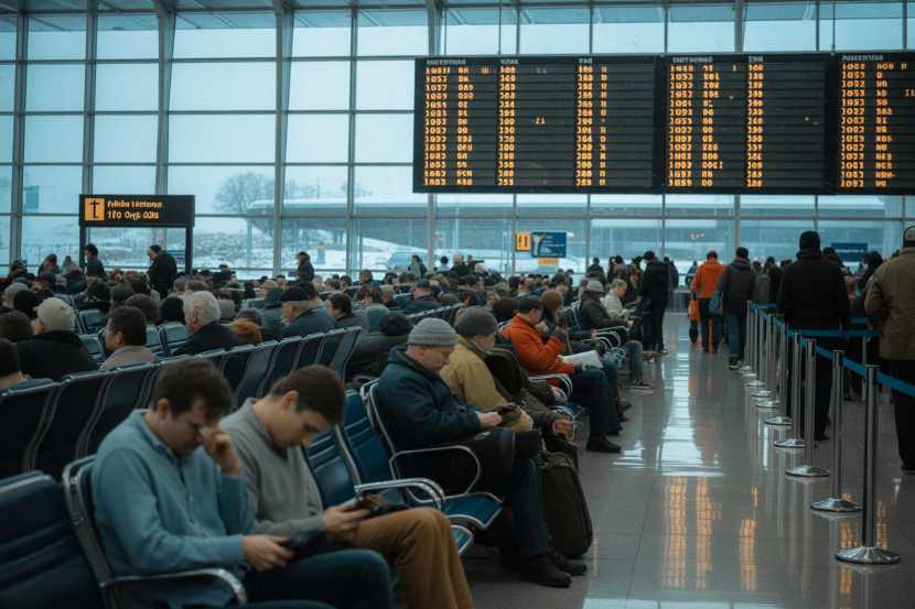 Thousands of Travelers Impacted at Amsterdam Schiphol Airport as KLM, easyJet, Air France, Lufthansa, HOP!, and Other Airlines Face 352 Flight Cancellations and Over 500 Delays Due to Snowfall and Strong Winds, Affecting the Netherlands, France, UK, Germany, Switzerland, and Beyond