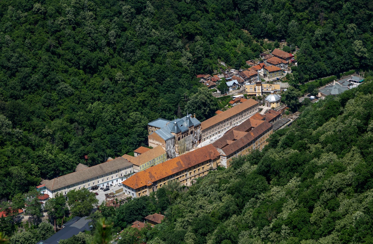 Băile Herculane is nestled by several riverside thermal springs and is home to a number of spa resorts