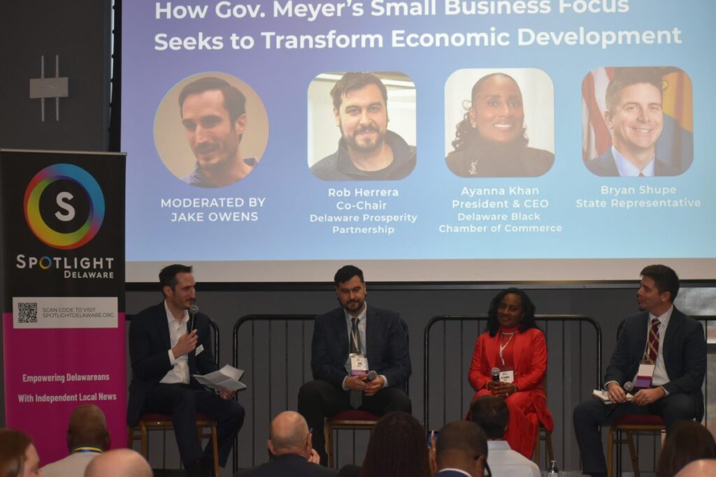 A panel discussed small business concerns during Spotlight Delaware
