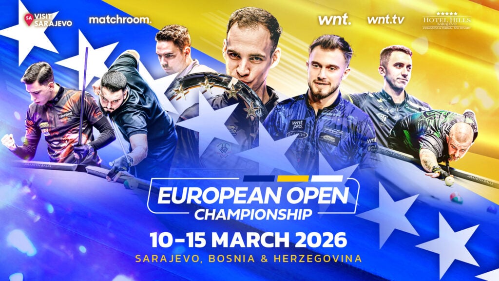 EUROPEAN OPEN POOL CHAMPIONSHIP RETURNS TO BOSNIA & HERZEGOVINA, 10-15 MARCH - TICKETS ON SALE NOW