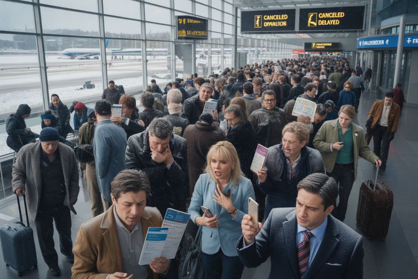 Winter storms disrupt travel across the uk, france, germany, and the netherlands