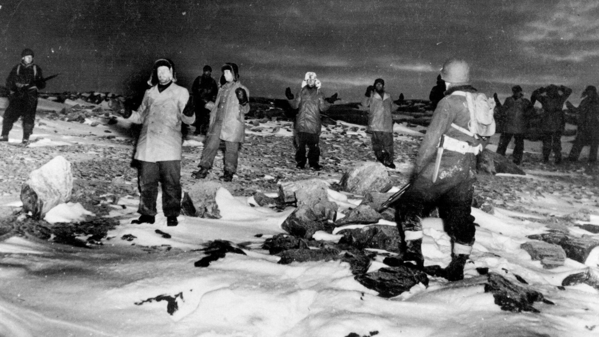 Members of the US coast guard apprehend German radio operators in Greenland