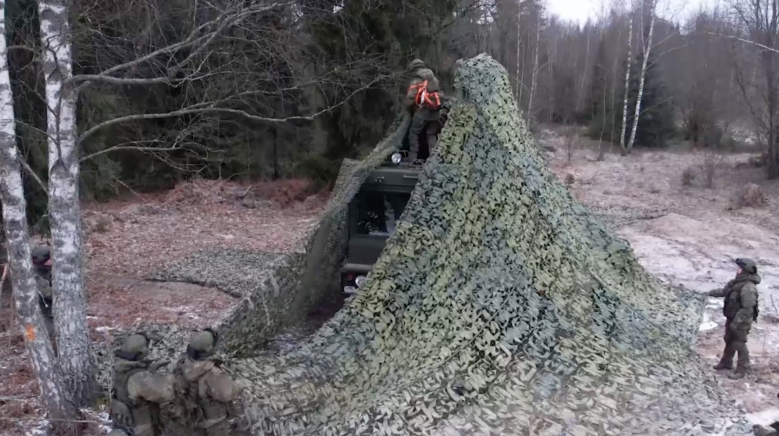 BELARUS - DECEMBER 30: (----EDITORIAL USE ONLY â" MANDATORY CREDIT - 'RUSSIAN DEFENSE MINISTRY / HANDOUT' - NO MARKETING NO ADVERTISING CAMPAIGNS - DISTRIBUTED AS A SERVICE TO CLIENTS----) A screen grab from a video shows installation of the Oreshnik missile system on December 30, 2025 in Belarus. Belarus has placed a military unit equipped with the Russian-made Oreshnik mobile ground-based missile system on combat duty, according to official information. The unitâs launch, communications, security, and technical crews completed additional training before becoming operational. Belarusian President Alexander Lukashenko has previously said that up to 10 Oreshnik ballistic missile systems could be deployed in the country. (Photo by Russian Defense Ministry/Anadolu via Getty Images)