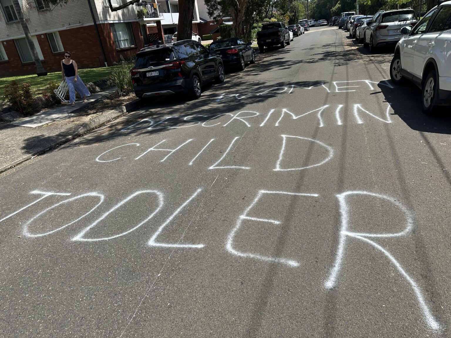 Spray painted on a road in Chiswick overnight.
