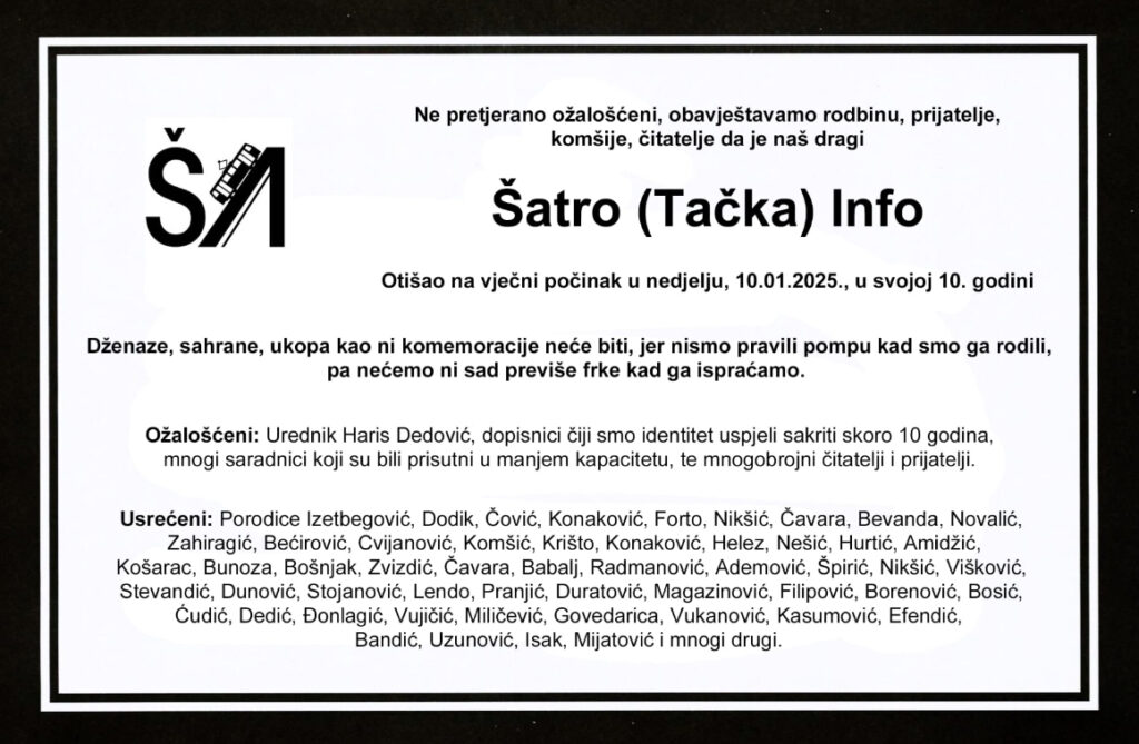 Bosnian Satirical Portal Satro.info Shuts Down After Nine Years of Operation