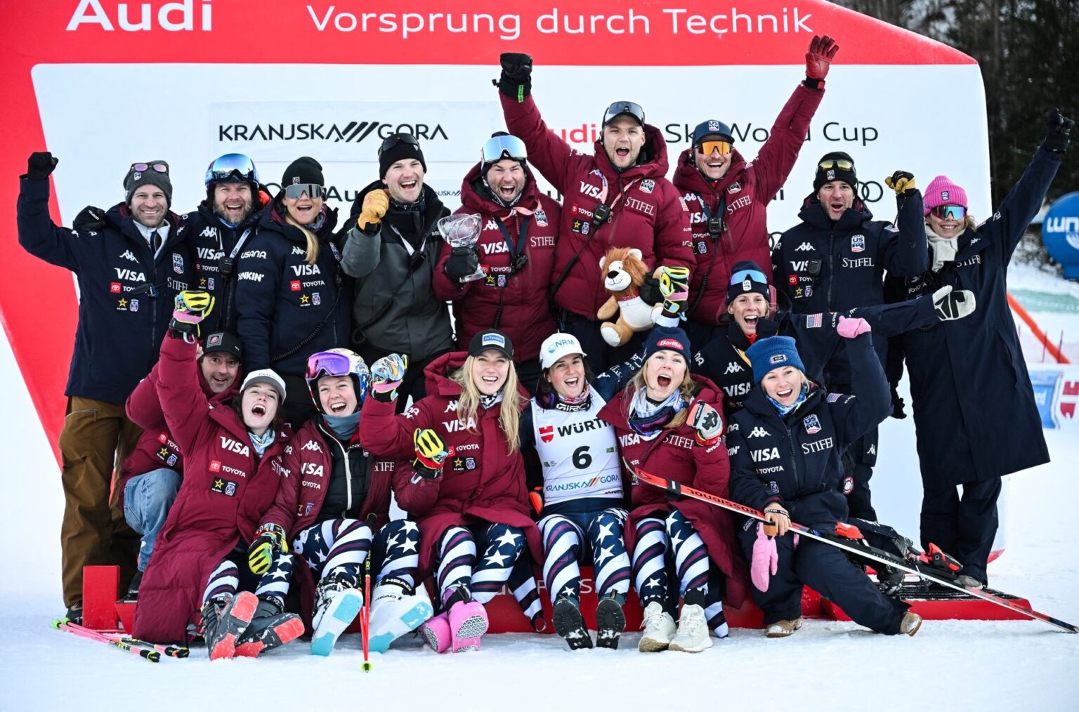 Paula Moltzan Claims 3rd Place in Kranjska Gora, Slovenia, as Camille Rast Wins First-Ever Giant Slalom