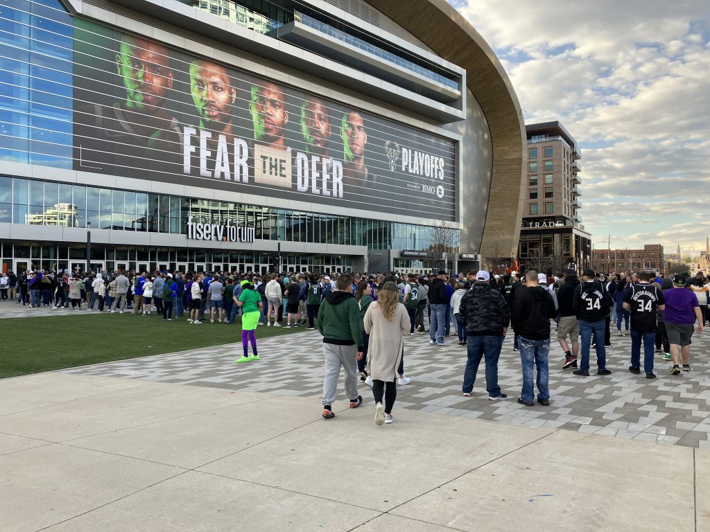 Fiserv Forum. Photo taken April 23, 2024 by Dave Reid.