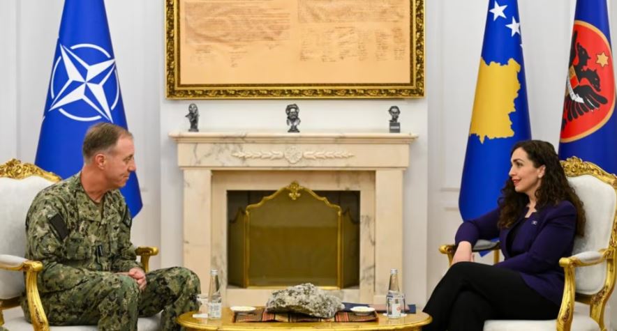 Osmani Meets U.S. NATO Admiral: Kosovo Faces Risk of “Destabilising Acts” from Serbia