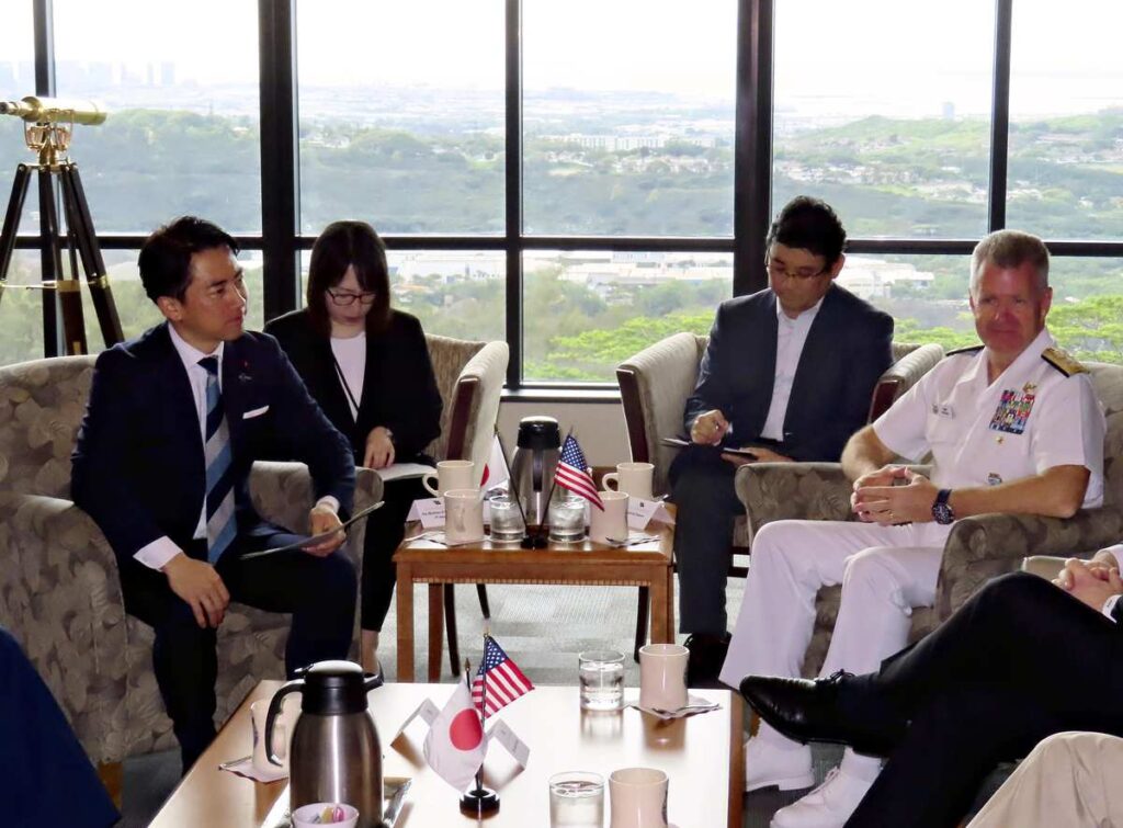 Japan’s defence minister Koizumi meets U.S. Indo-Pacific Command head in Hawaii Japan’s defence minister Koizumi meets U.S. Indo-Pacific Command head in Hawaii
