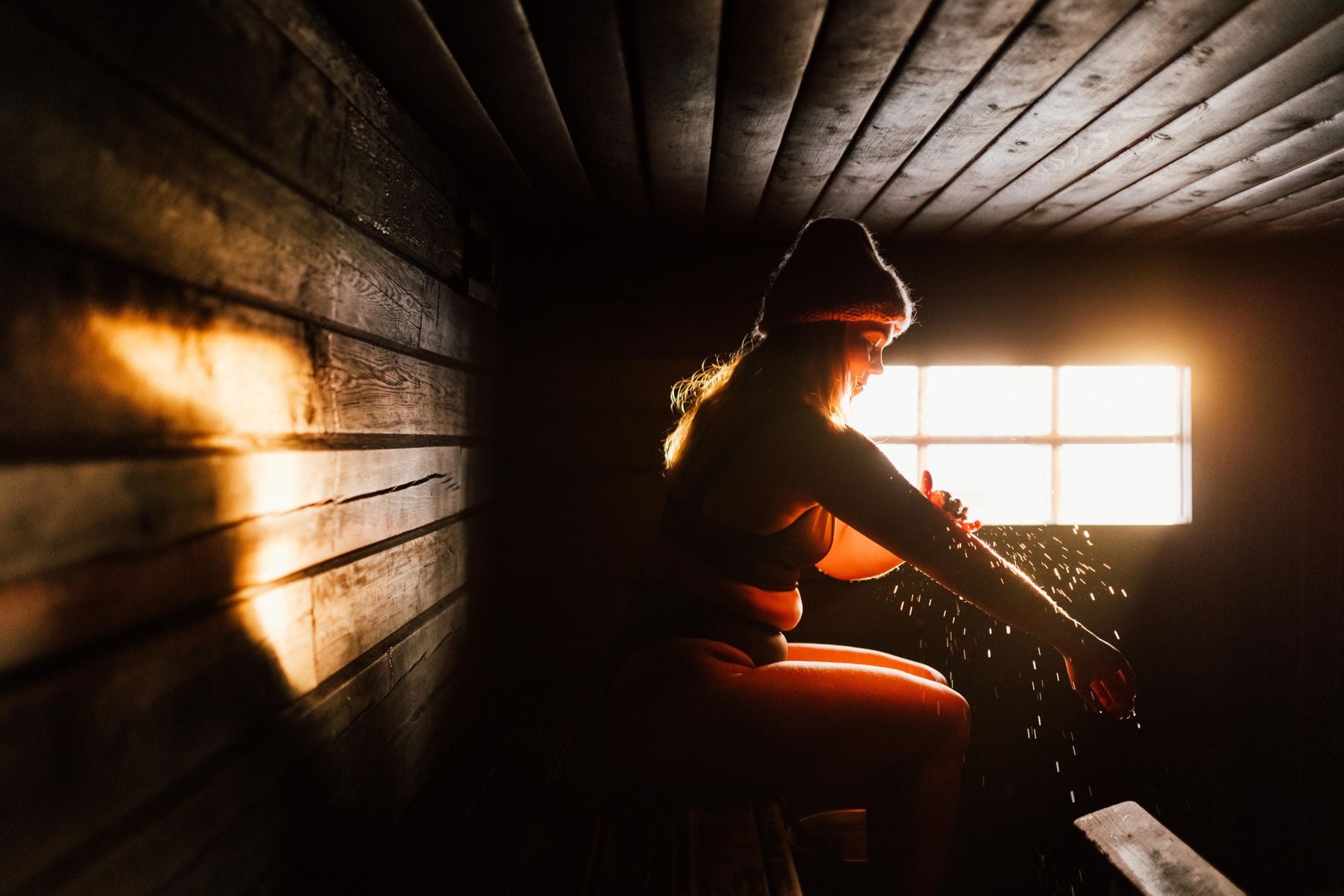 Woman in a Finnish sauna. Photo: Krista Ylinen/ Bliss Adventure