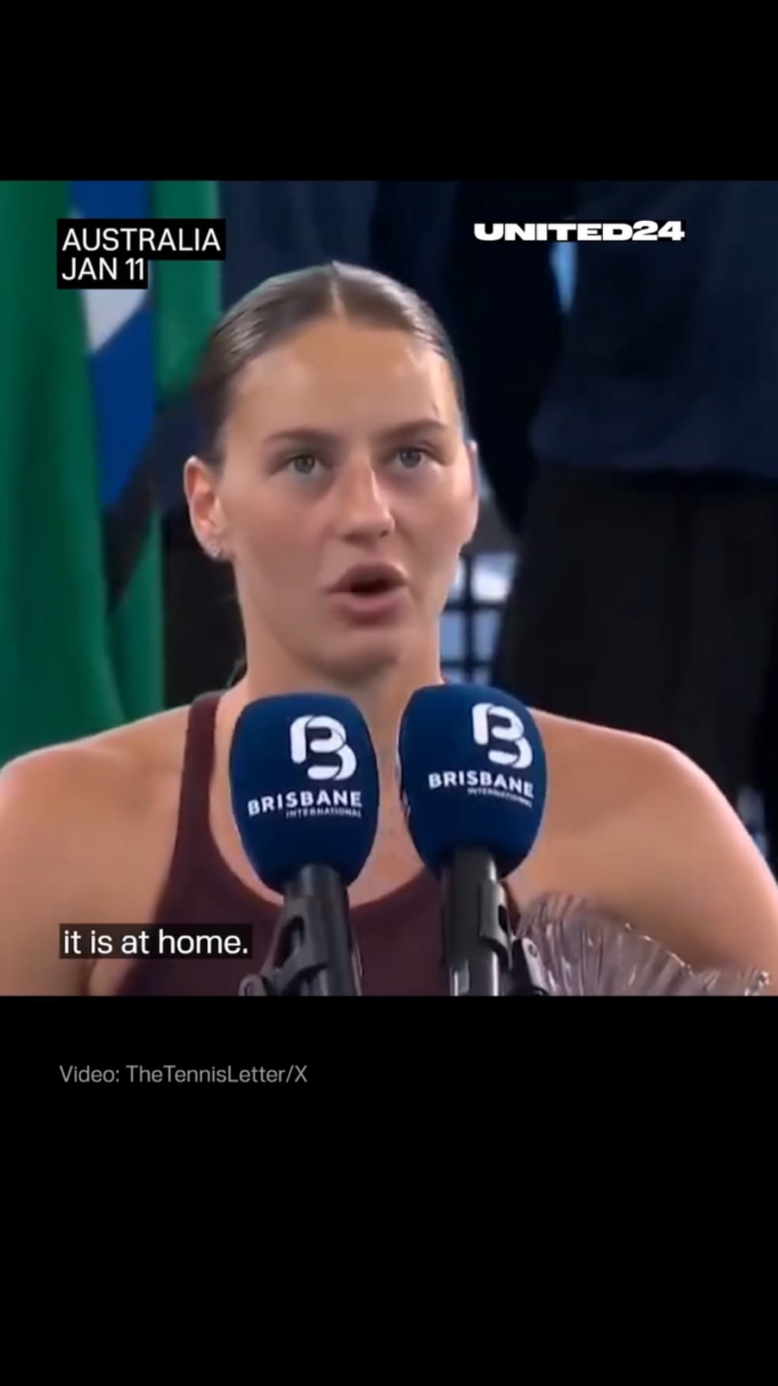 Ukrainian tennis player Marta Kostiuk made a heartfelt speech at the finals of WBA in Brisbane, talking about how Russian attacks on critical infrastructure made life in Ukraine in the middle of winter very difficult.