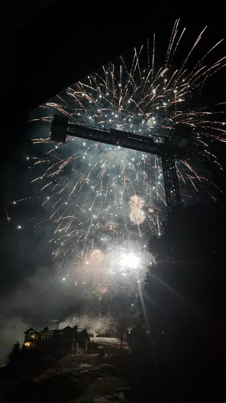 Fireworks show in Andermatt