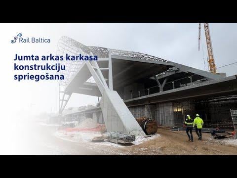 Tensioning of the framework structures of the roof arch of the Riga Central Station - a unique structure in Europe, which requires 1mm precision