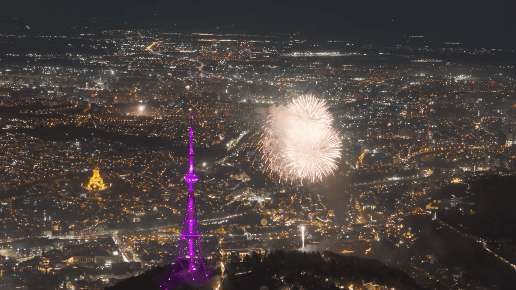 New Year's Eve Fireworks in Tbilisi - Happy 2026!