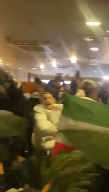 Iranian diaspora in Turkey tried to have a rally outside of the embassy, but were harassed and sabotaged by Turkish counter protesters for being "Zionist"