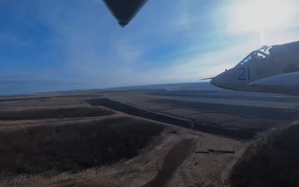 Ukrainian Su-25 shot down onboard camera