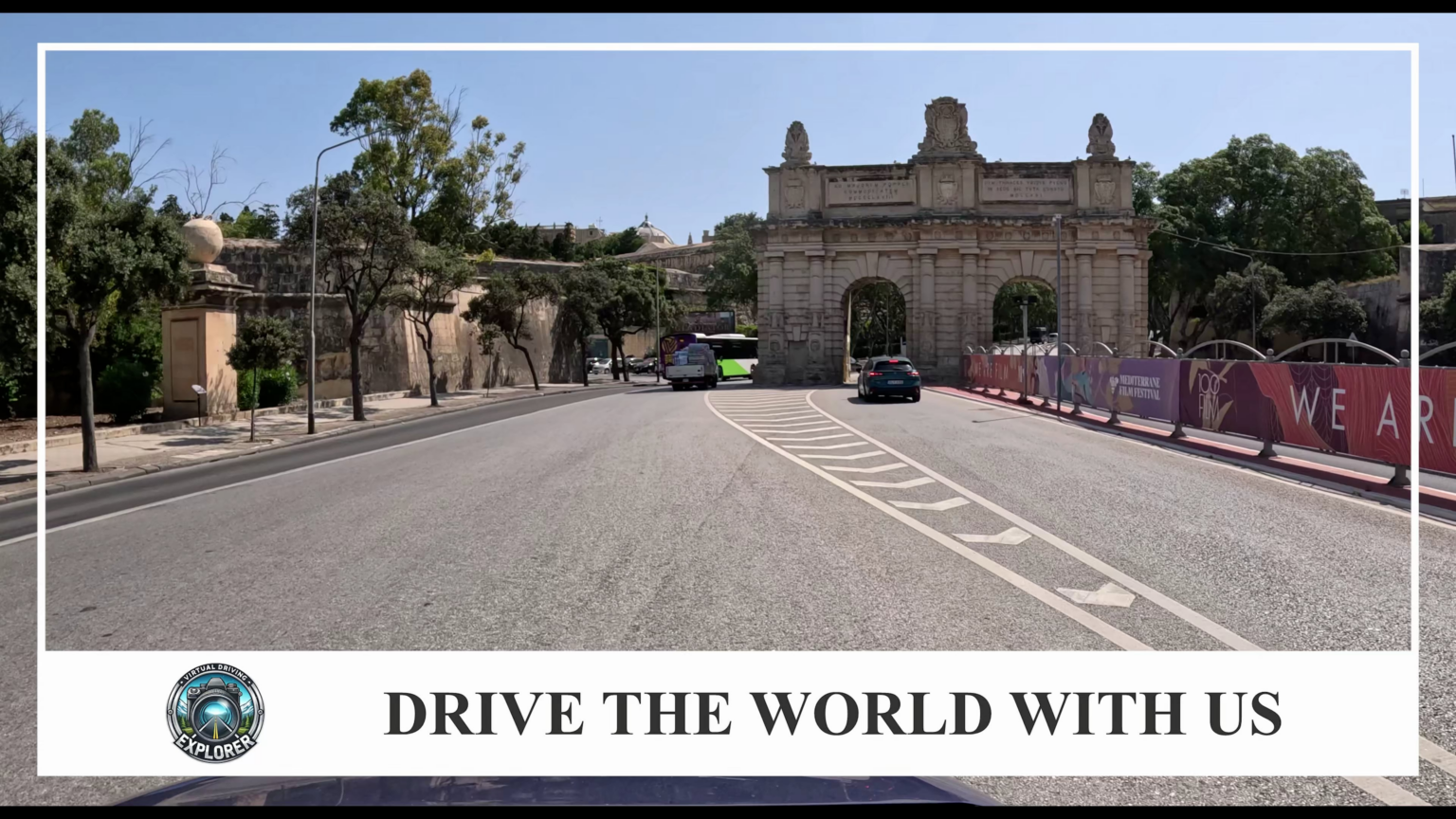Driving through Valletta’s streets, Malta