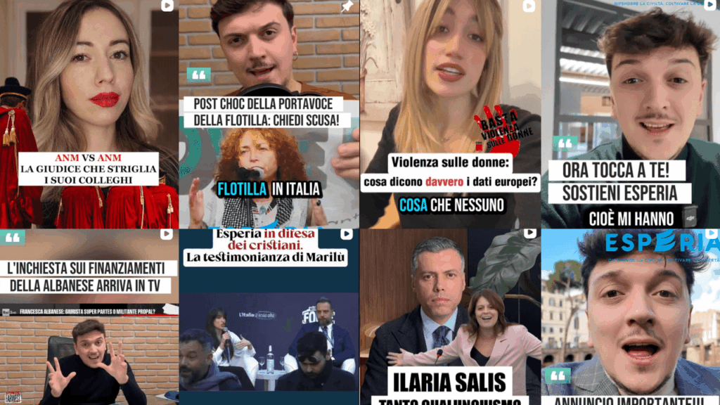 Esperia, the "independent" media employed by the far right