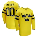 Sweden Hockey Nike 2026 Away Replica Custom Jersey - Yellow.