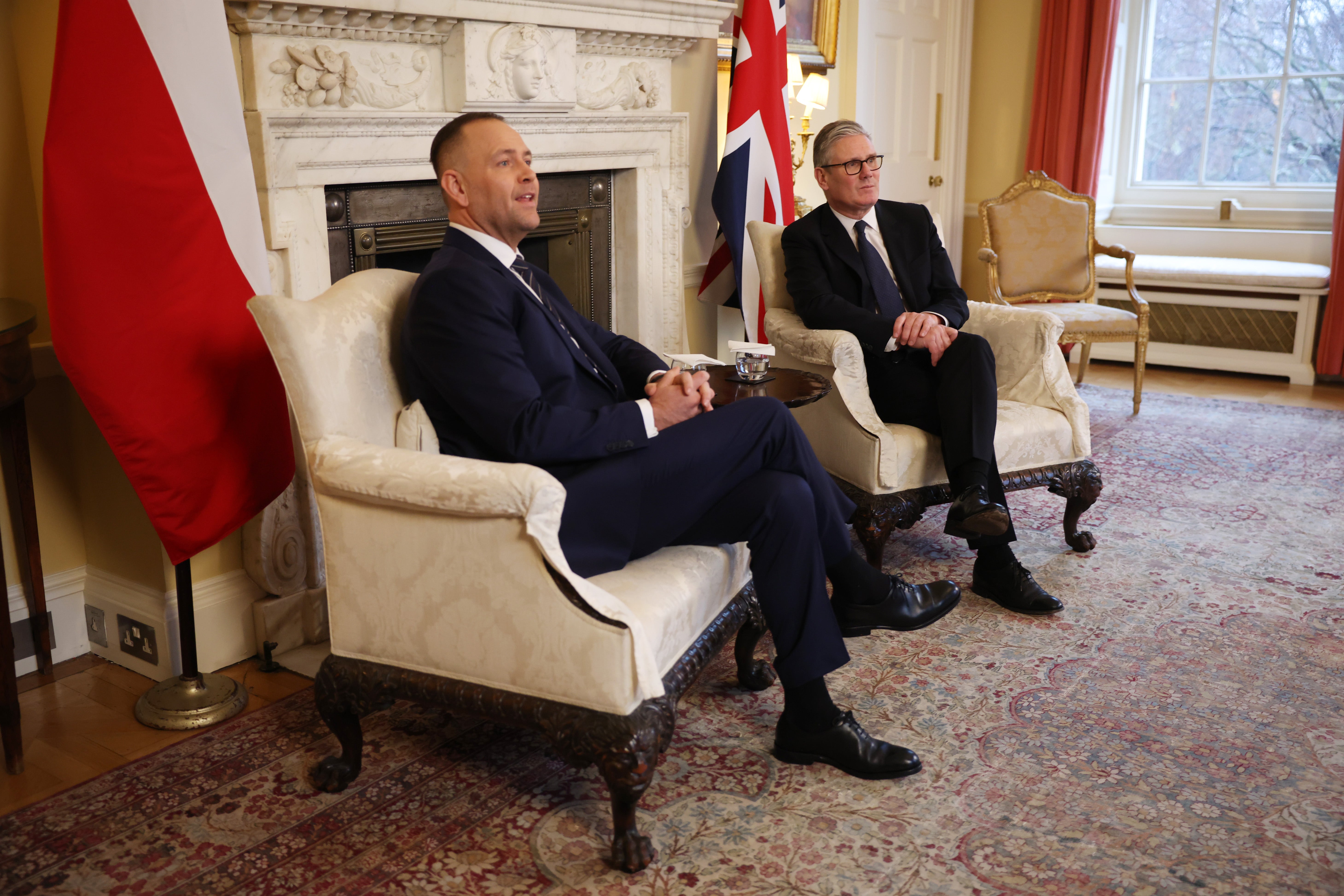 UK prime minister Keir Starmer hosts Polish president Karol Nawrocki at 10 Downing Street, on 13January 2026 in London, England. President Nawrocki’s agenda for his two-day visit to the UK includes bilateral talks with PM Starmer, a meeting with members of the Polish community living in Britain, and a wreath-laying ceremony at the Polish Air Force Memorial near RAF Northolt
