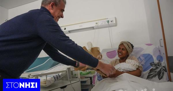 The first child of the year was born in Mytilene to Eritrean parents