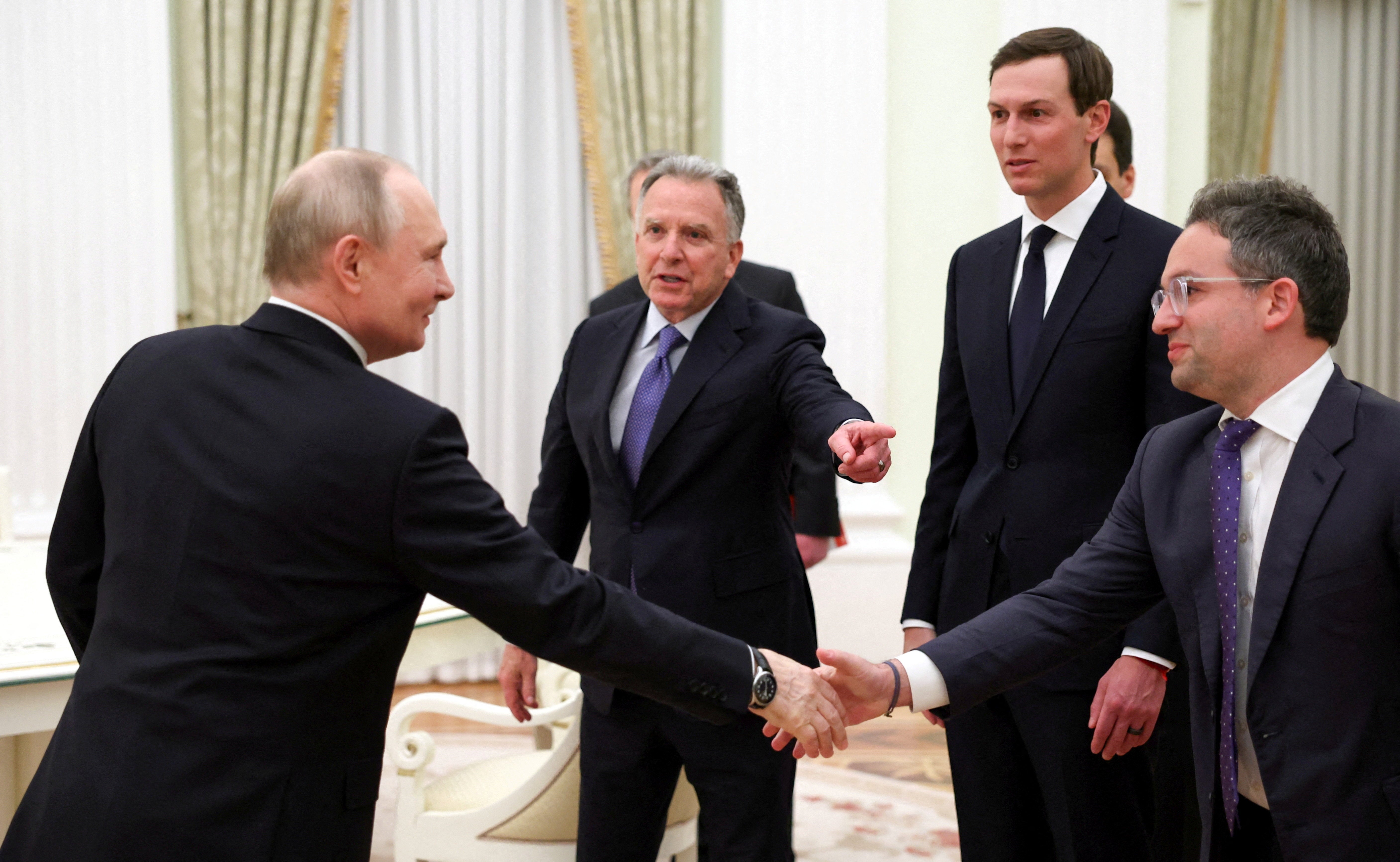 Russian President Putin hosts U.S. envoys for talks in Moscow