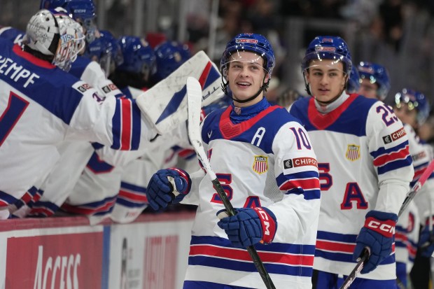 United States forward James Hagens