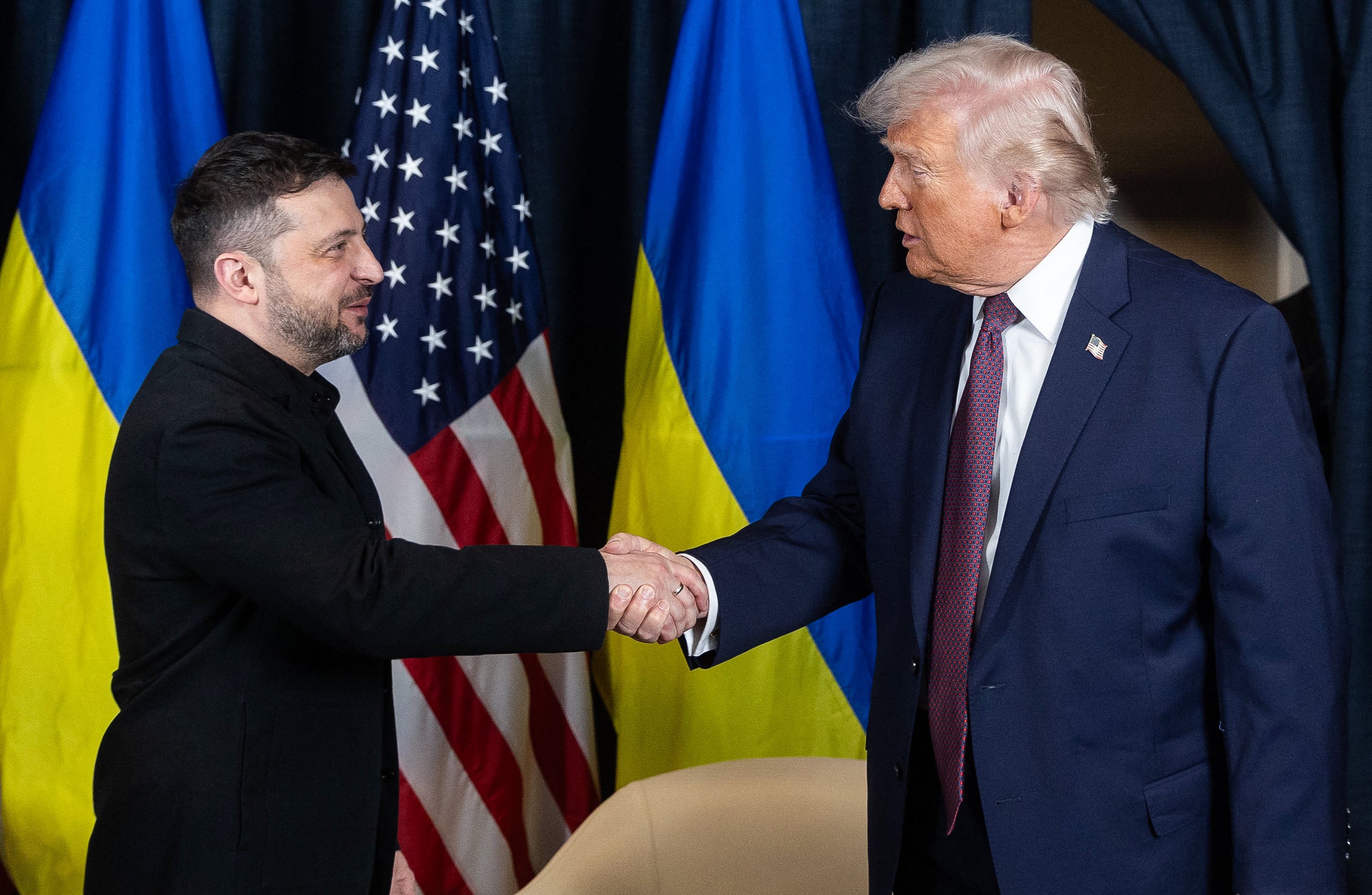 Zelensky’s speech came after a meeting with Donald Trump