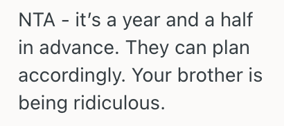 Screenshot 2025 12 13 at 10.36.15 PM Groom To Be Was Planning A Summer Wedding In France, But His Brother Sees Conflicts With His Childrens Schedule