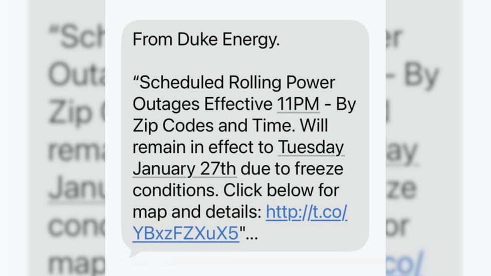 Duke Energy reminds customers that it will communicate grid conditions through its official...