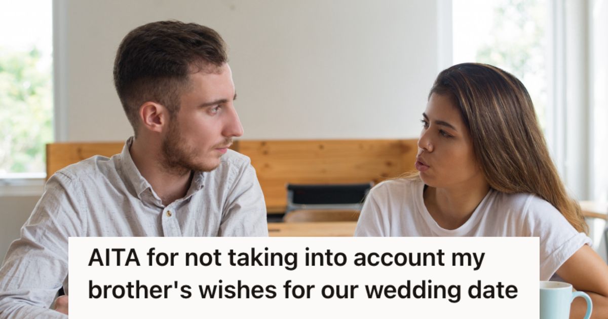 Man and woman talking seriously to one another