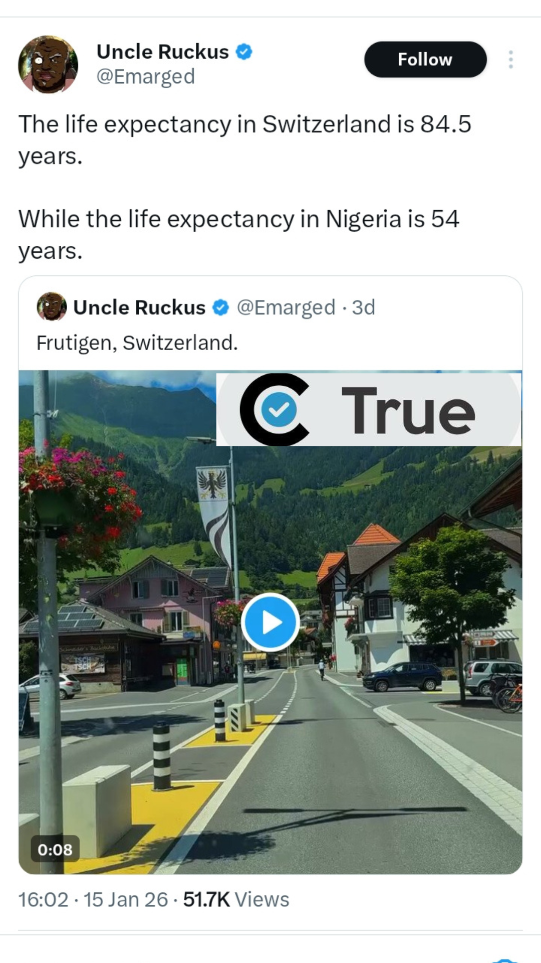 A screenshot of the post on X.
