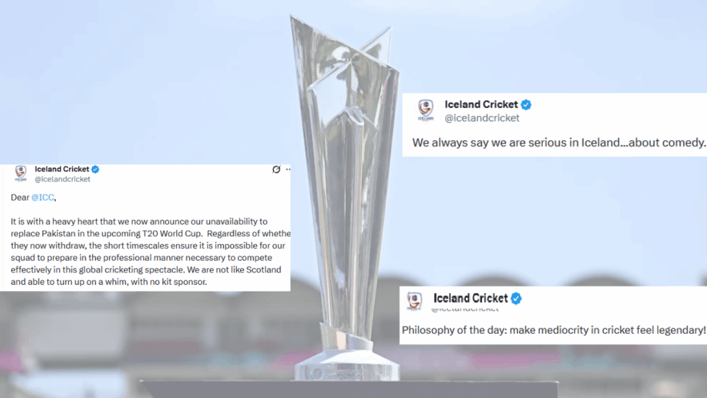 Iceland Cricket delights with another deadpan delivery to Pakistan—'our Capt needs to attend to his oven'