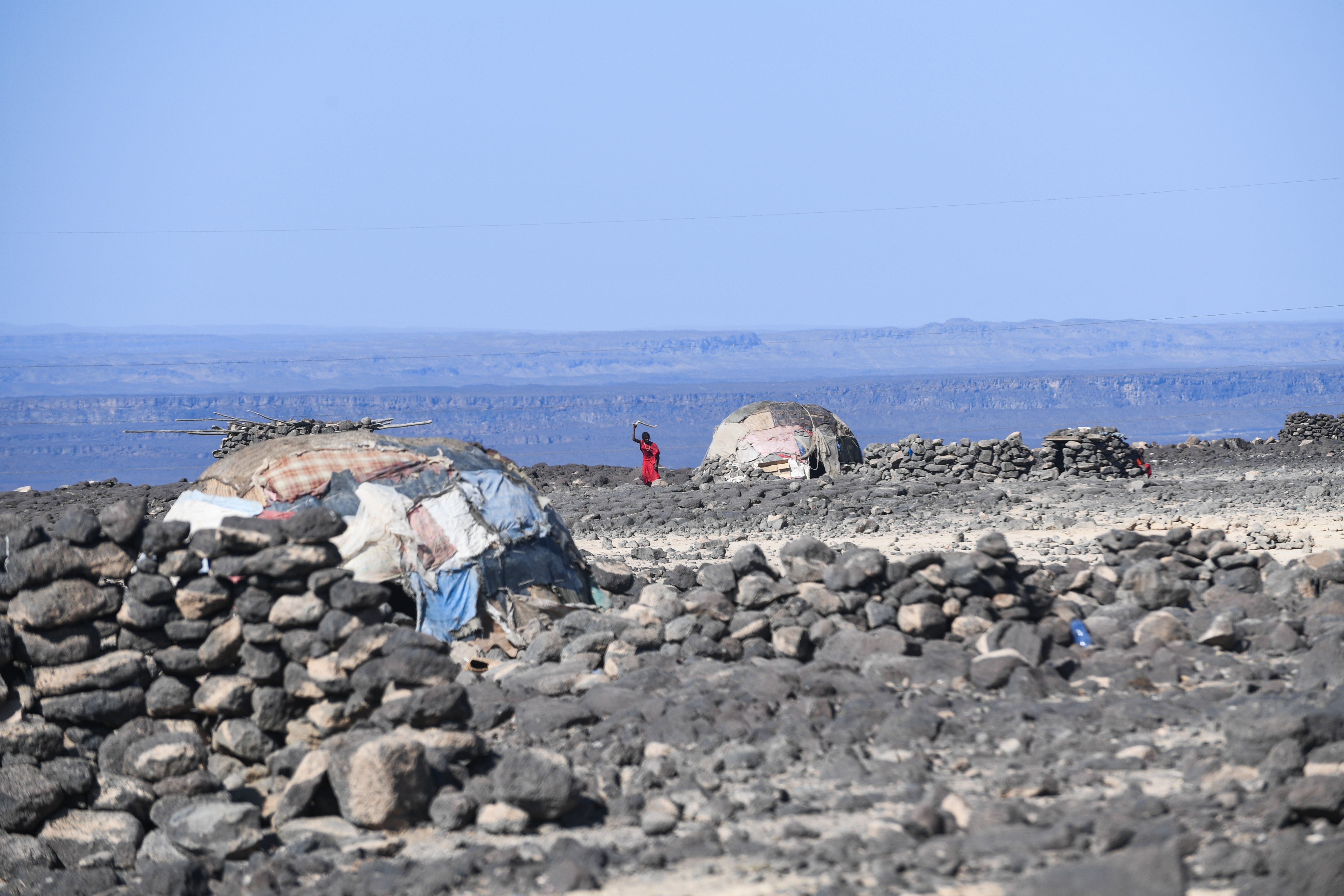 Traditional, tent-like Afari tukuls reflect how the pastoralist community has traditionally trekked across the region looking for pasture with their animals, taking their homes with them as they go
