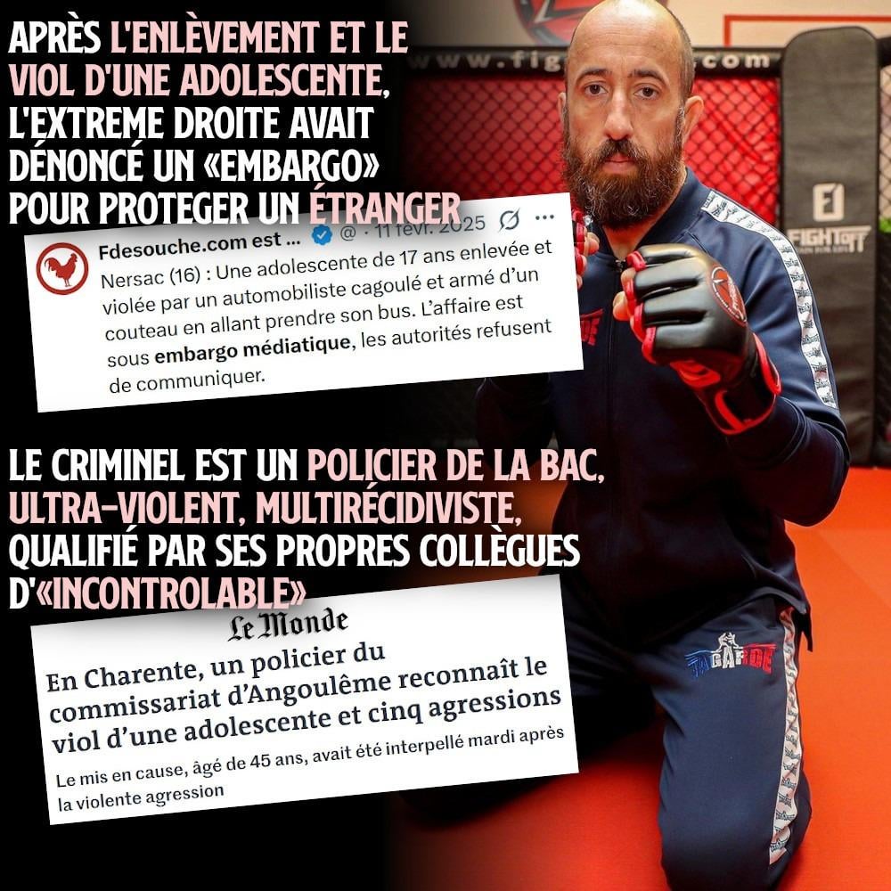 A teenager kidnapped and raped, the far right denounced an "embargo" to protect a foreigner, the criminal is a police officer