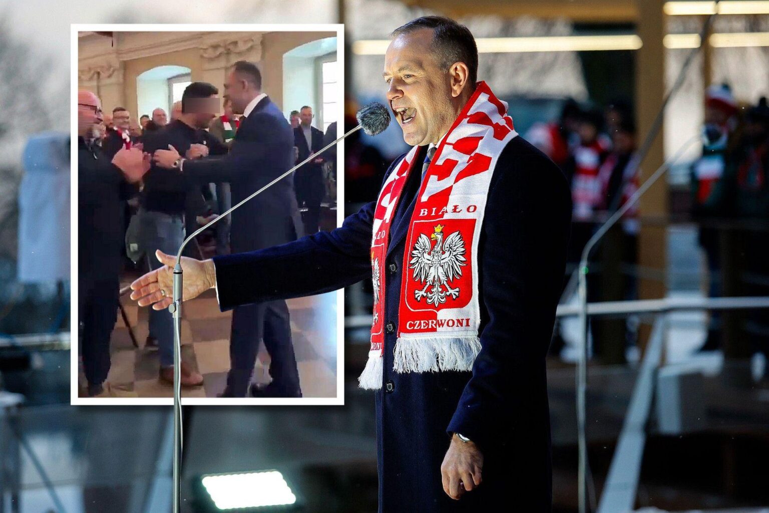 President Nawrocki and a warm welcome with the head of the hooligan gang