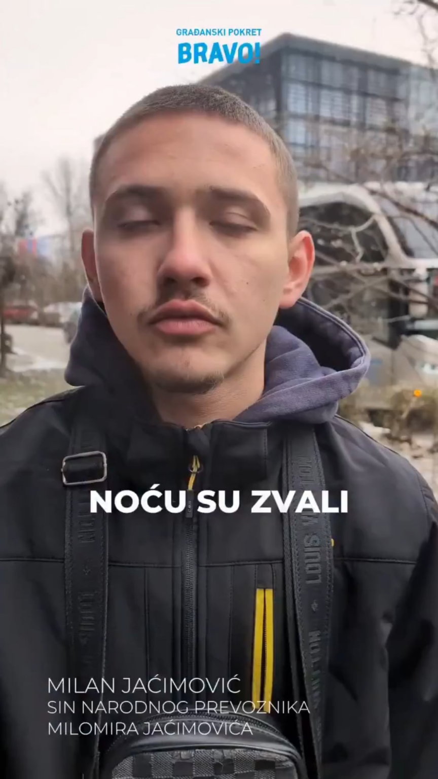 Death threats to minor Milan Jacimovic and his father Milomir
