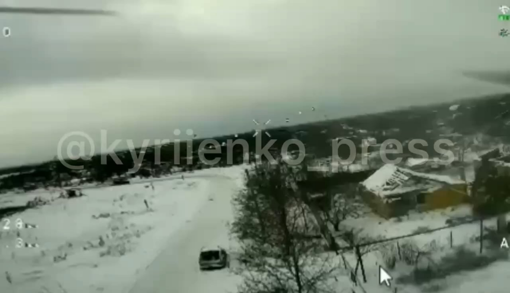Footage of a Ukrainian FPV pilot attacking another Russian logistics UGV in the Donetsk Oblast.