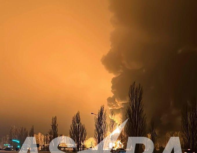Russian oil depot in Belgorod Oblast on fire after Ukrainian drone attack, official claims