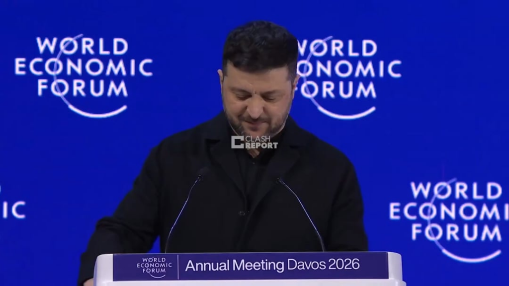 Standing ovation for President Zelensky after his speach in Davos today