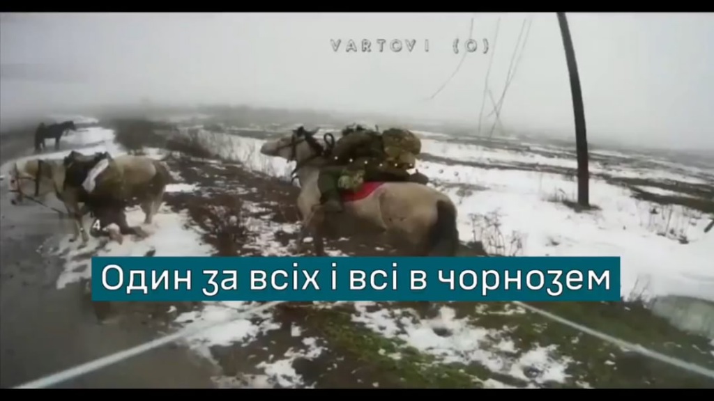 Ukrainian drone operator makes sure the horse is safe before eliminating russian cavalryman