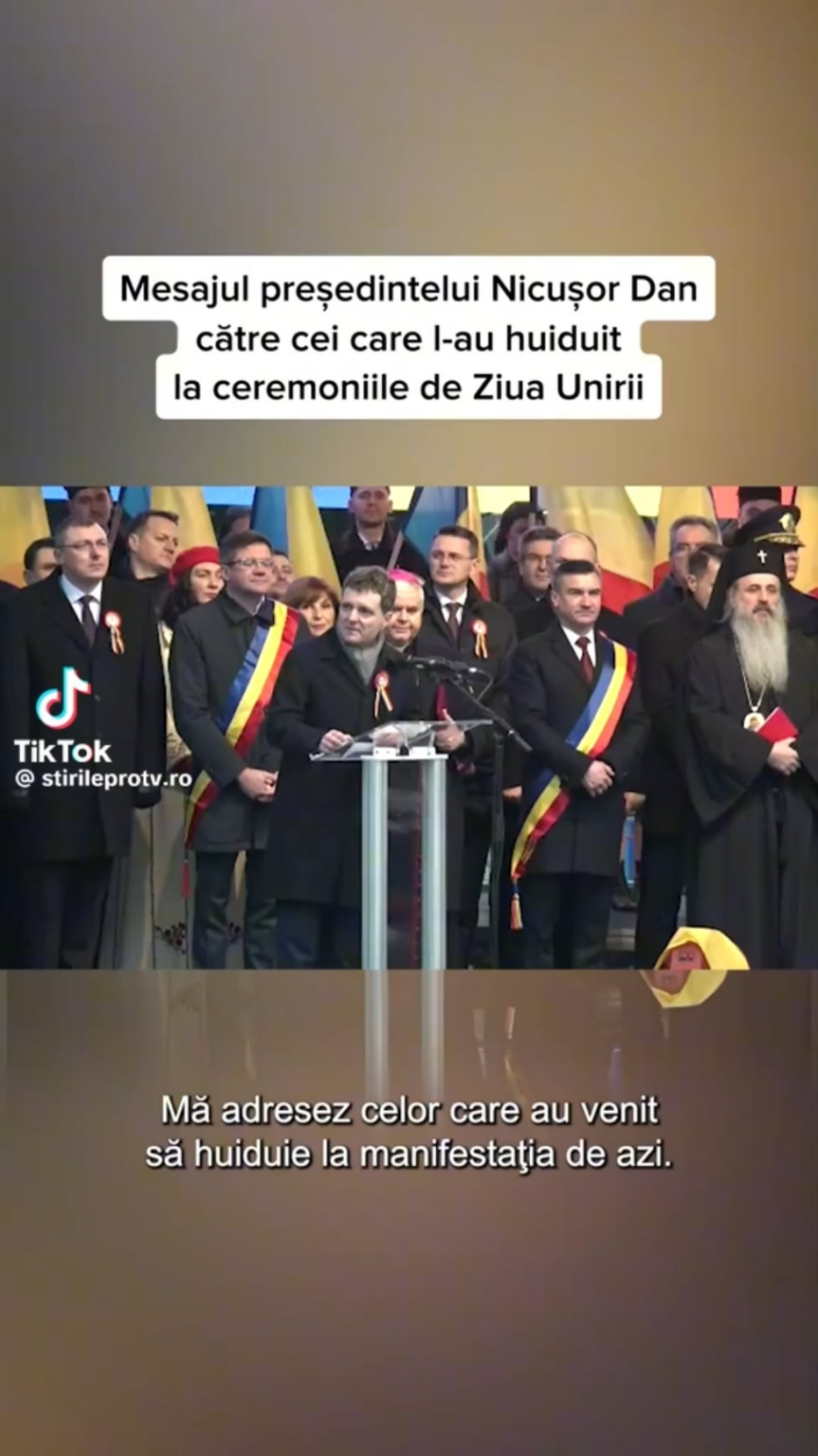 Nicușor Dan, The most presidential speech