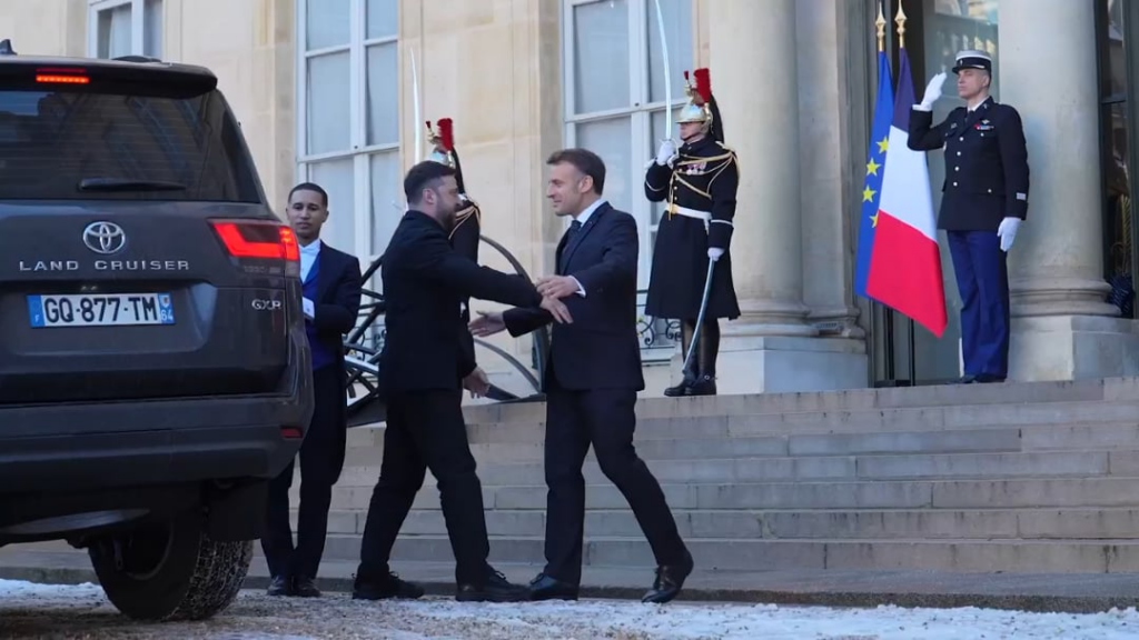 President Volodymyr Zelenskyy arrived in Paris and held talks with President Emmanuel Macron
