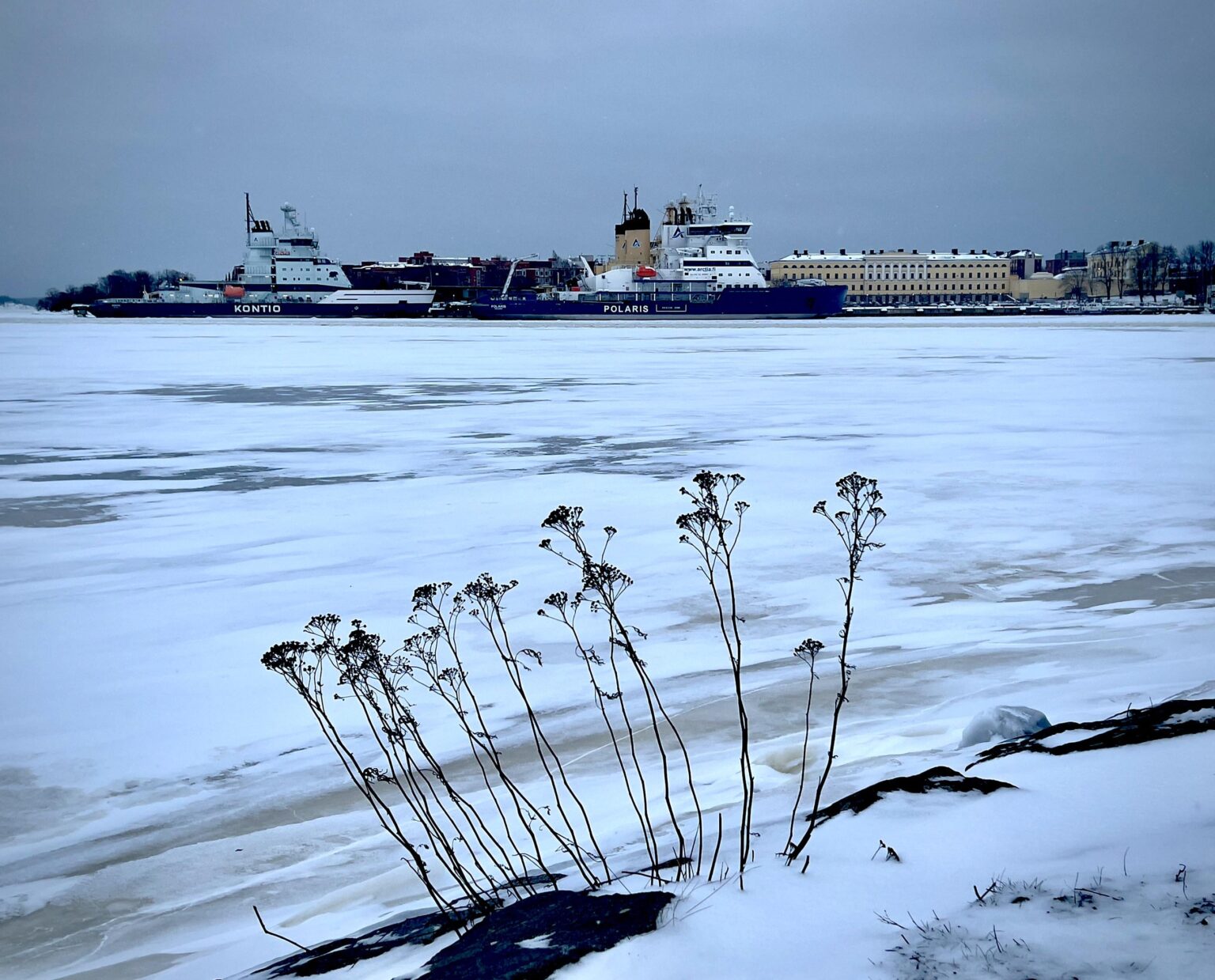 A shot from Tervasaari towards Katajanokka, Helsinki.