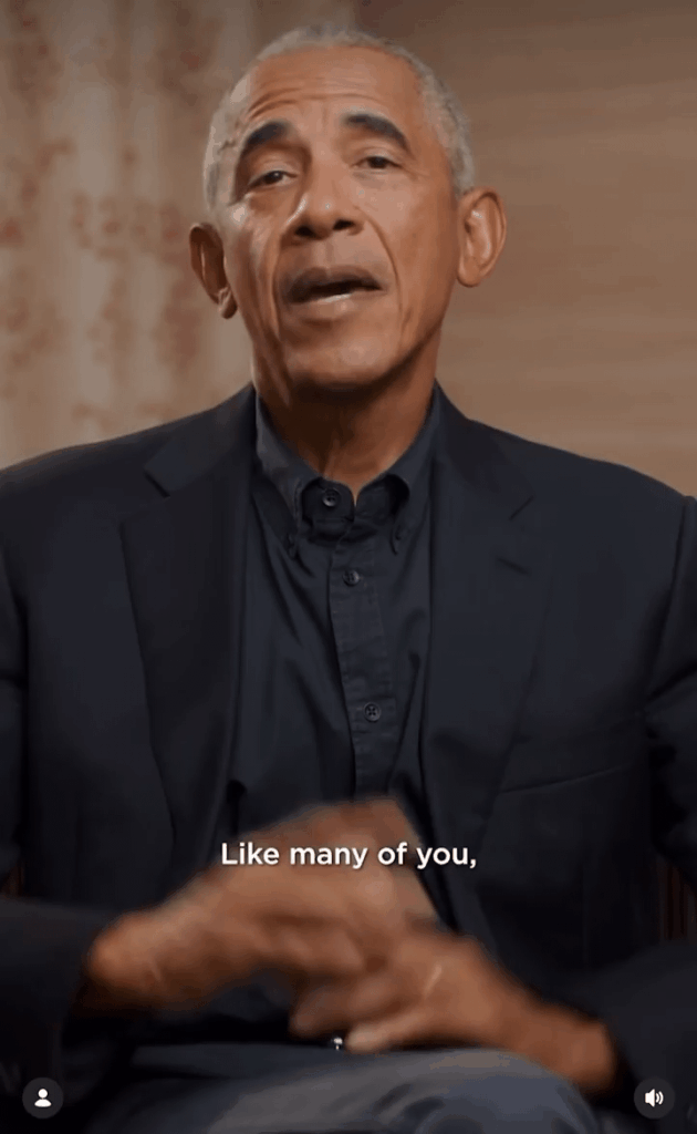 President Obama Speaks mentions Poland, introduces Polish and Hungarian activists.Atvthe end there is a link to the full video.