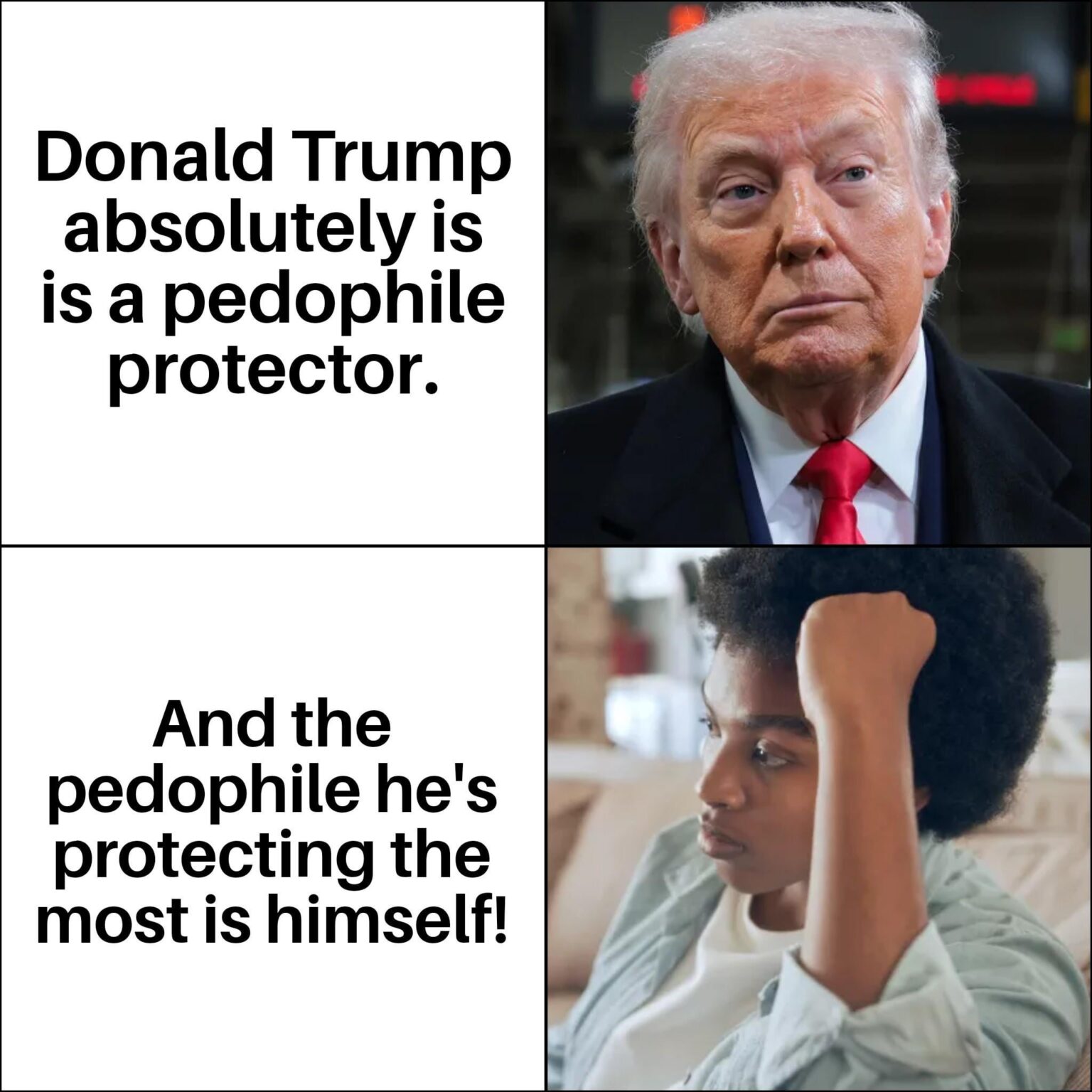 Pedo protects himself.