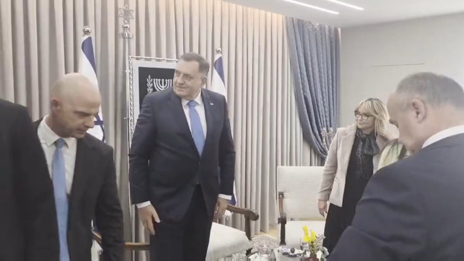 Milorad Dodik and Ana Trišić-Babić and Yitzchak Bougie Herzog